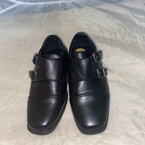 Perry Ellis Portfolio Double Monk Strap Leather Dress Shoes